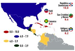 Gráfica del día: El riesgo de huracanes en Latinoamérica